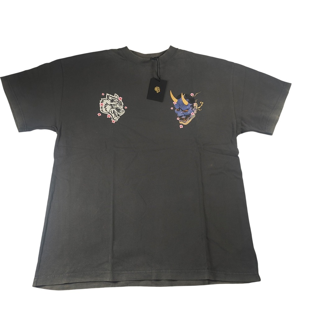 Darc Sport Oni Code Blossom Premium Oversized Tee Wolf Gray Medium NWT - Picture 6 of 6